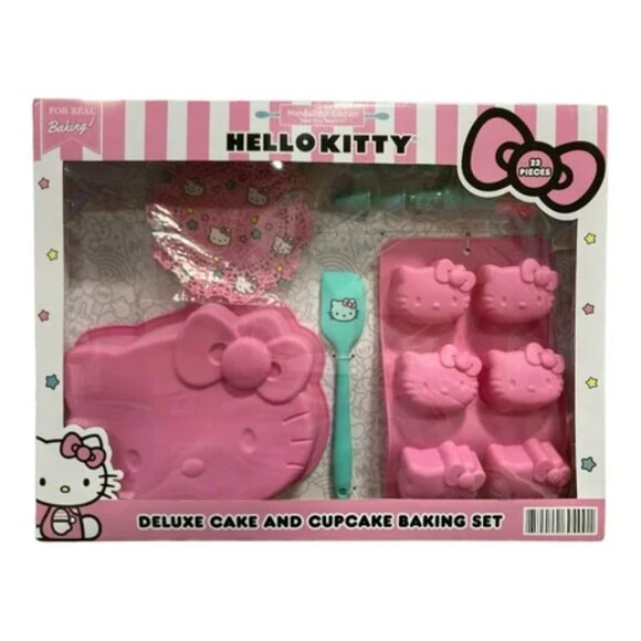 Handstand Kitchen Hello Kitty Deluxe Cake and Cupcake Baking Set (23 Pieces) - Picture 2 of 5